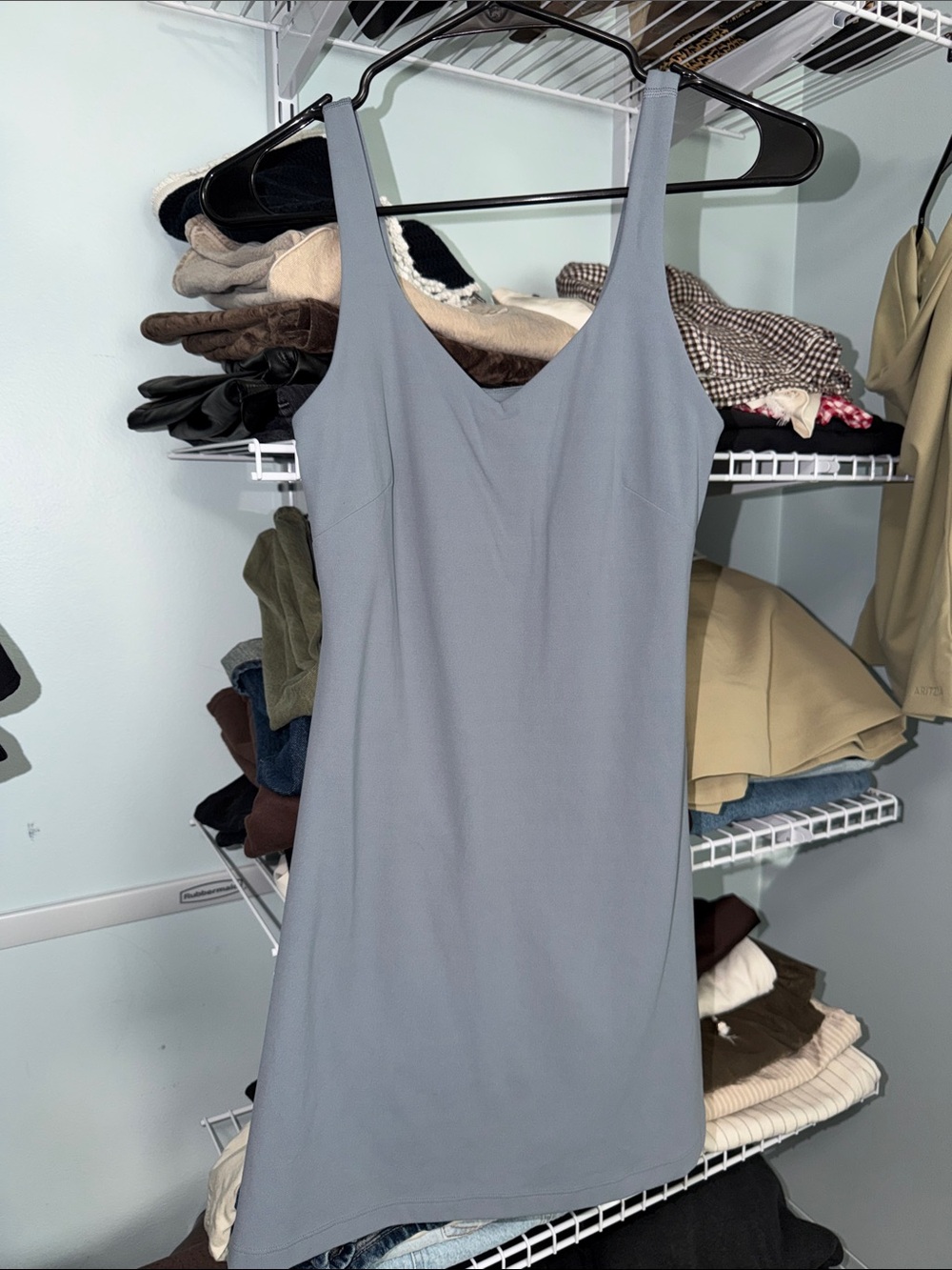 lululemon athletica Steel Blue V-Neck Midi Dress